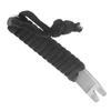 Stainless Steel Pocket Pry Bar with Paracord MultiPurpose Mini Crowbar Crank Scraper(Black )