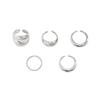 1 компл., женские открытые кольца, гальванические, гладкие, однотонные, дугообразные, штабелируемые, регулируемые