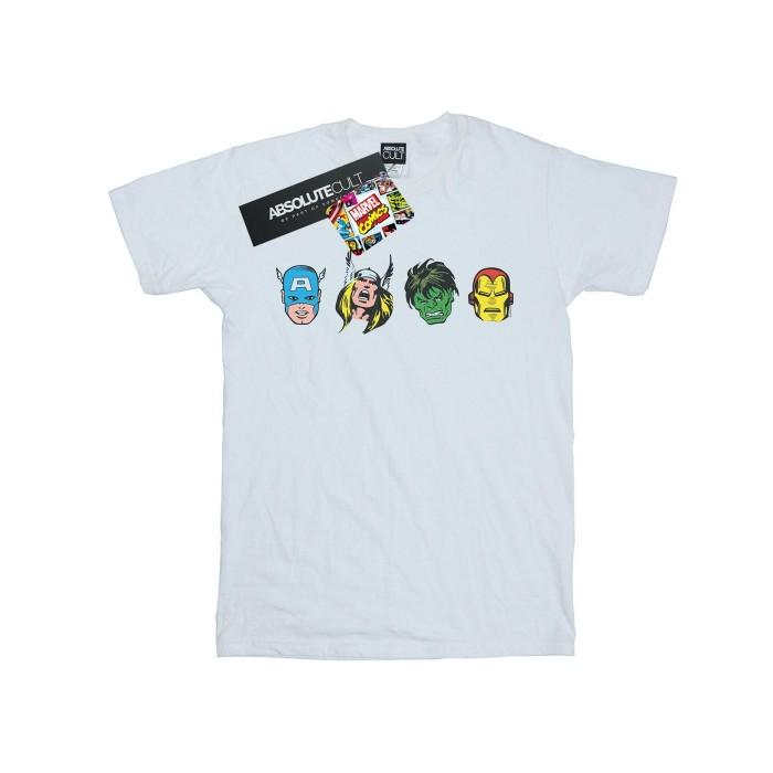 Marvel Mens Avengers Comic Heads T-Shirt