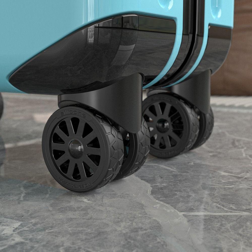 8Pcs Silent Sound Luggage Caster Shoes Reduce Noise Trolley Box Casters Cover