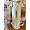 Wide-leg Jeans Women's Early Spring New White Simple Commuter Casual Versatile Straight Drape Floor Pants