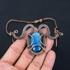 Labradorite Gemstone Pure Copper Wire Wrapped Handmade Necklace Jewelry For Gift