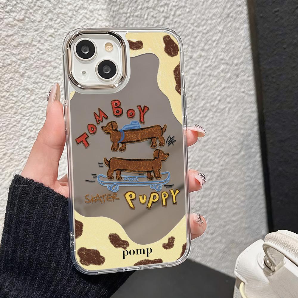 Модный Кошачий Роскошный Зеркало для Макияжа Чехол для Телефона Для IPhone 17e 16e Air Pro Max 17 16 13 11 15 14 12 Животное Funda Противоударный Чехол