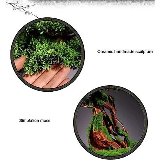 Artificial Bonsai Tree Plant Foliage Pine Potted Desk Display Fake Green Living Room Office Desktop Decoration