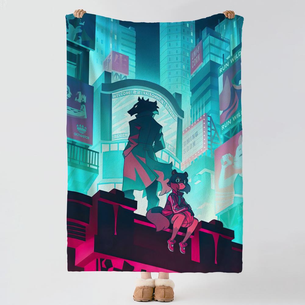 Anime BBNA Throw Soft Warm Flannel Blanket Multiuse Throw for Bed Sofa Office Air Conditioning Nap Blanket