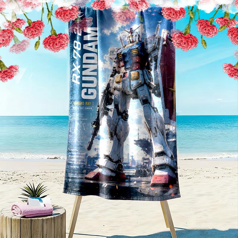 TRANSFORMERS Print Beach Towel, Large Soft Quick Dry Towel for Beach Camping Swimming