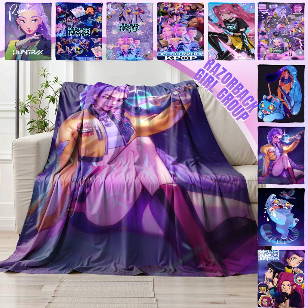 Flannel Digital Printed Blanket Conditioning Blanket Sofa Blanket Girl Gift