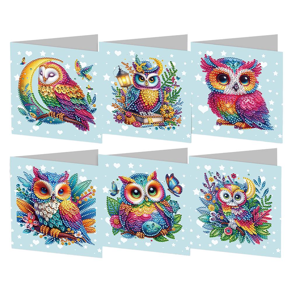 6/12pcs DIY Diamond Painting Greeting Card New 2025 Christmas Card Embroidery Diamond Mosaic Postcards Holiday Christmas Gift