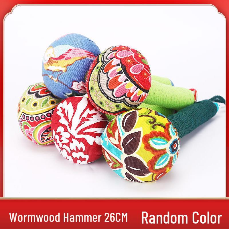 Массажный молоток по меридианам с полынью для здоровья и мокса-терапии