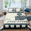Movie Theater Duvet Cover Set Cinema Ticket Bedding Set Filmstrip Comforter Cover Bedroom Decor Bedspread Cover Full Size 2/3pcs