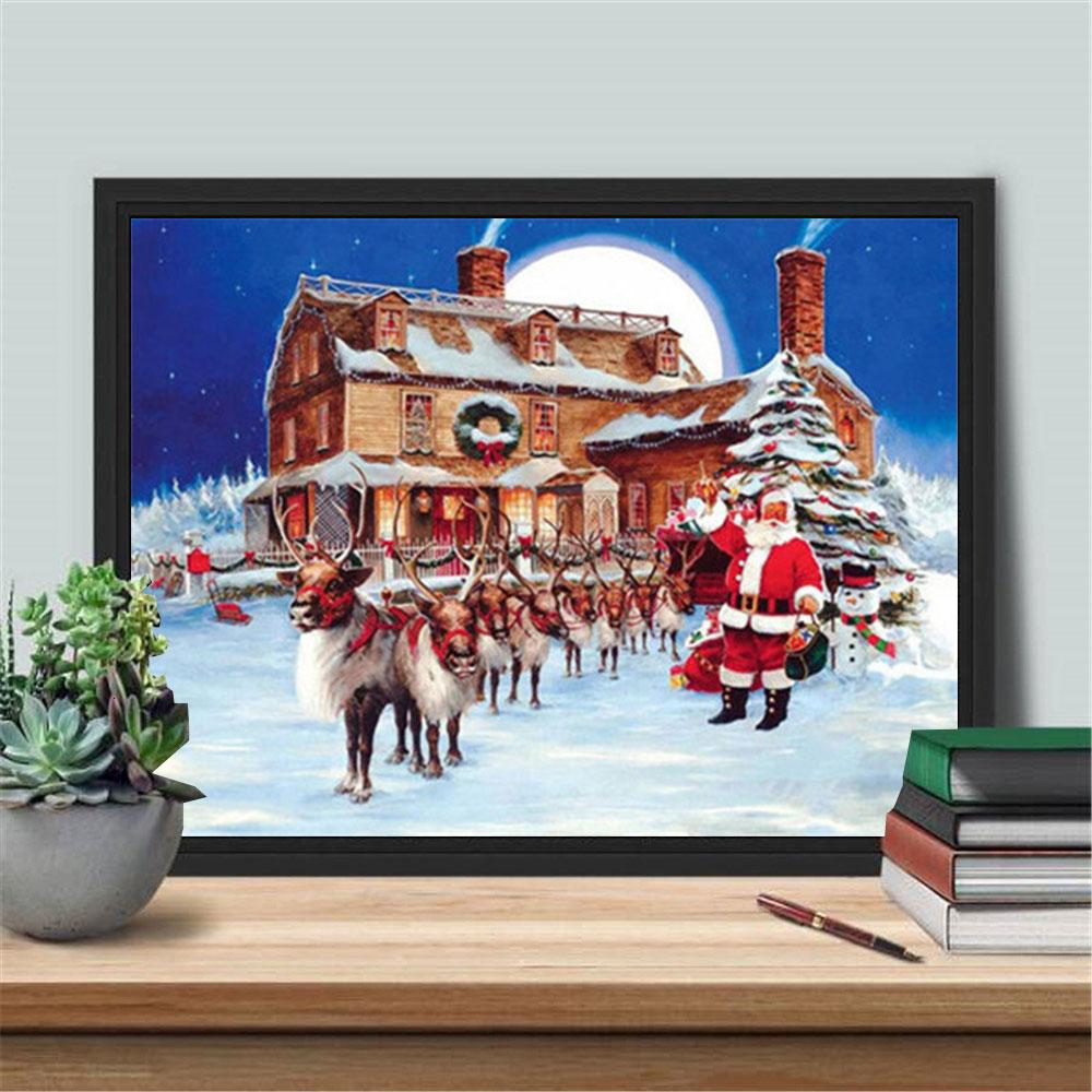 Алмазная вышивка крестом дом 5D алмазная живопись Зимняя мозаика пейзаж рукоделие Рождественский подарок