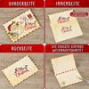 5Pcs Christmas Postcard Greeting Card Vintage Christmas Stamp Cards with Envelopes New Year Gift Card Xmas Party Decor Supplies