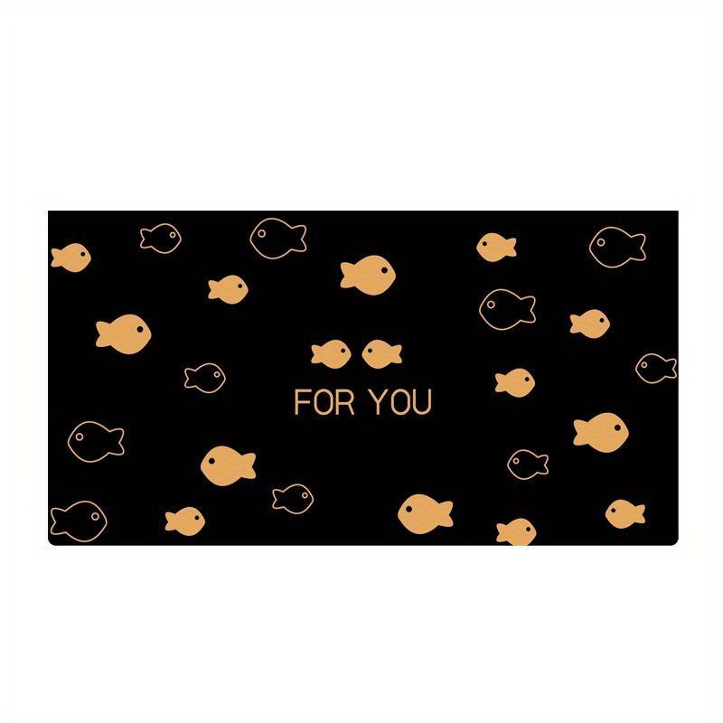 10PCS Black Gold Stamping Valentine's Day Card with White Inside Page Business Thanks Birthday Card Thanks Teacher's Day Card