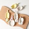 Women Ceramic Creative Sauce Dish Dog Shape Cartoon Rabbit Chopstick Rack Cat Soy Plates Cute Flavor Plate