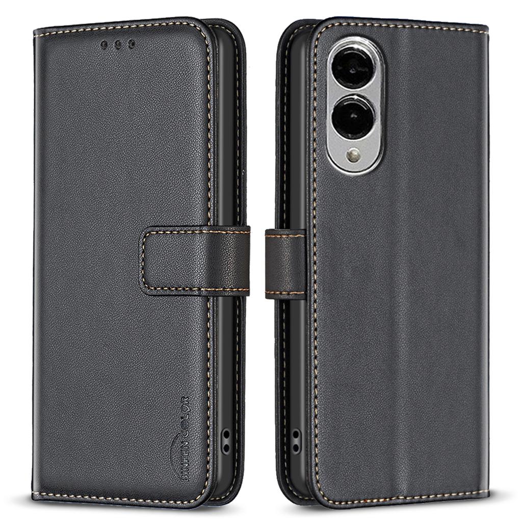 BINFEN COLOR BF17 For Samsung Galaxy S25 Edge Case Wallet Folio Flip Leather Cover