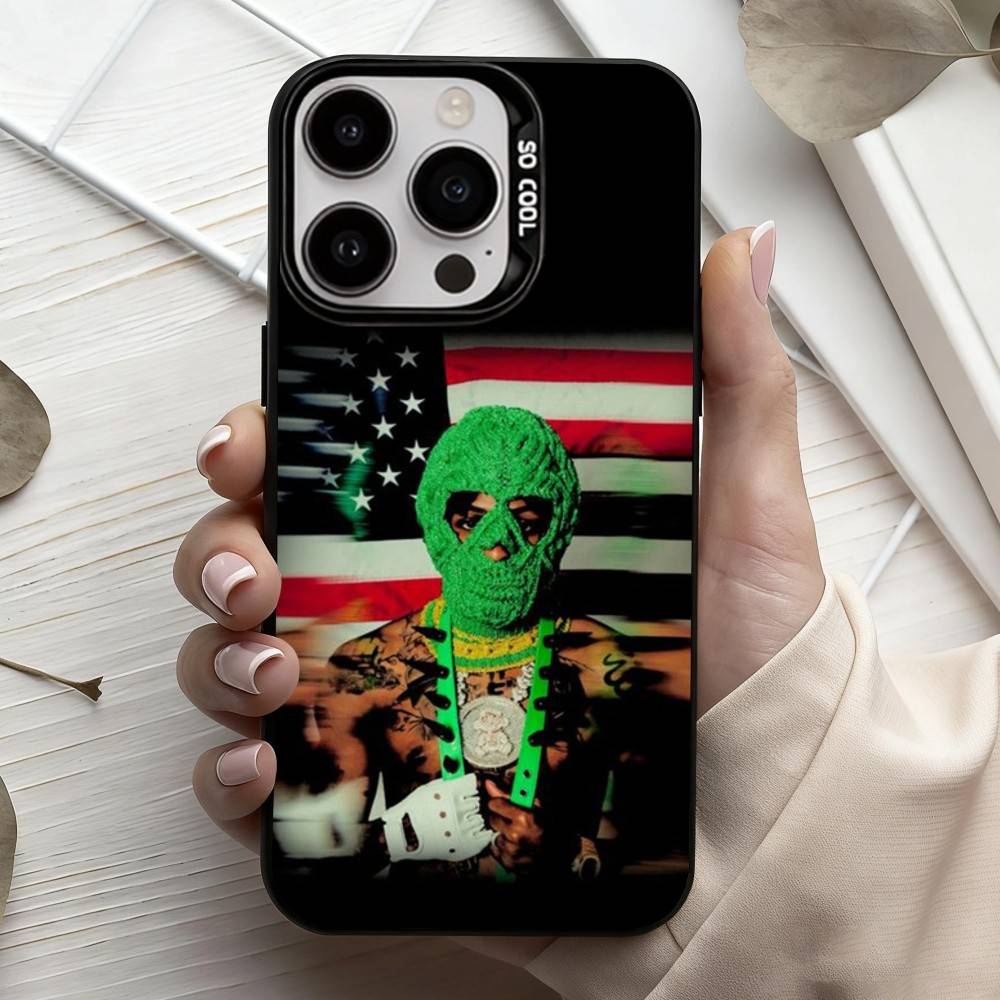 YoungBoy Never Broke Again Tour Phone Case For iPhone17,16,15,14,13,12,11 Plus,Pro Max Black Candy silver phone case