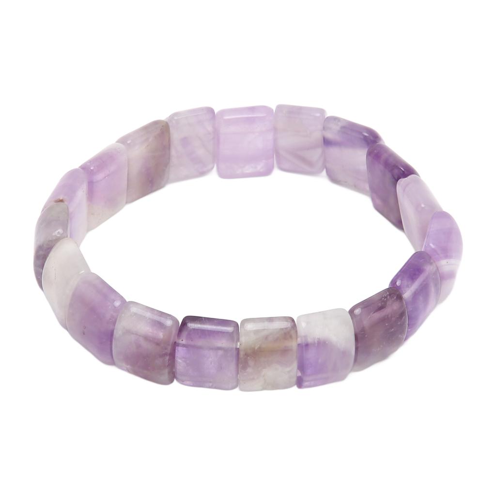 Браслет с аметистом, смешанный цвет, чисто натуральный, высокоэластичный хрустальный браслет для юбилея вечеринки