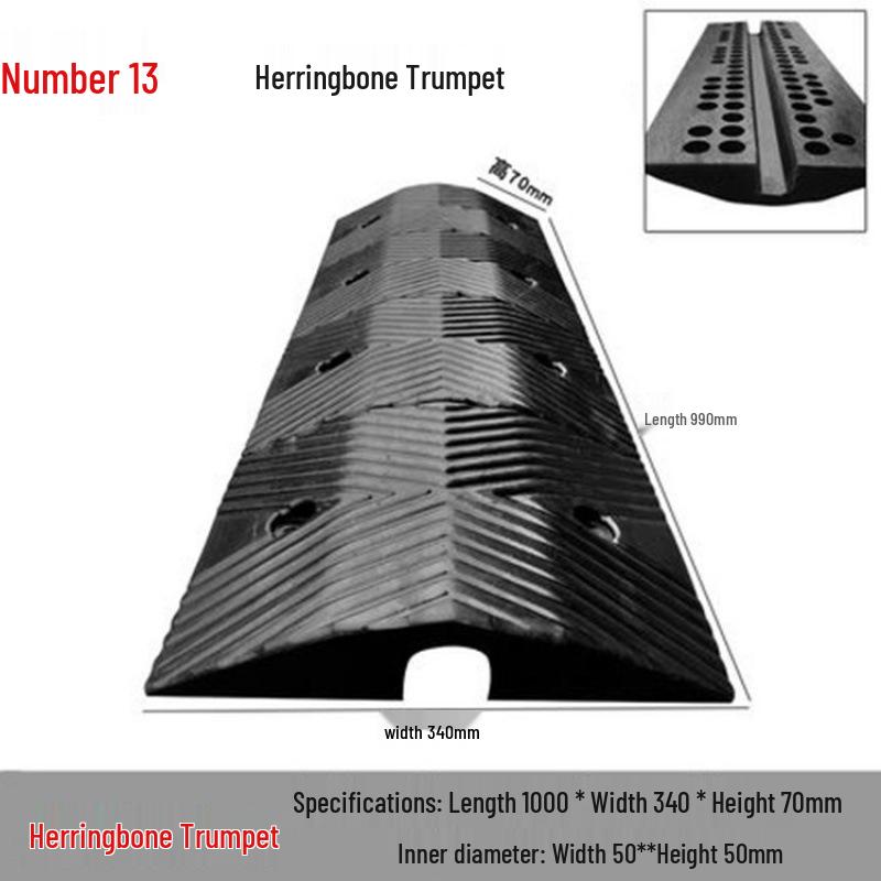 Indoor/Outdoor Cable Protection Rubber Trunking Speed Bump