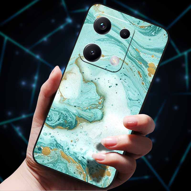 Чехол для Redmi Note 14S 4G 6.67" Мраморный Мягкий ТПУ Силиконовый Ударопрочный Задний Чехол для Xiaomi Redmi Note 14S Чехол Защитный Корпус