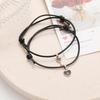 1 Pair Couple Bracelets Magnetic Adjustable Braided Rope Elastic Retro Decorative Gifts Key Love