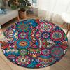 Mandala Floral Rug Children 'S Room Home Decoration Mats Round Carpet Living Room Anti -Slip Washable Carpet Computer Chairs Mat