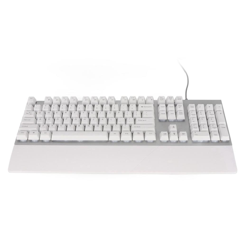RGB Wired Keyboard with Wrist Rest 104 Keys Clear Characters Good Resilience Mechanical Feel