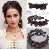 Synthetic Fishbone Braid Wig Headband Twist Braid Hair Hoop Hair Non-Slip Headband Hairpiece For Women Girls Accessories