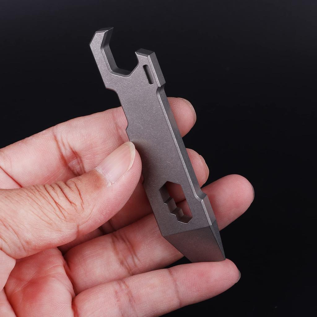 Hamans EDC Titanium EDC Pry Bar Keychain Bottle Opener Portable Multi-Tool Multi-Tool