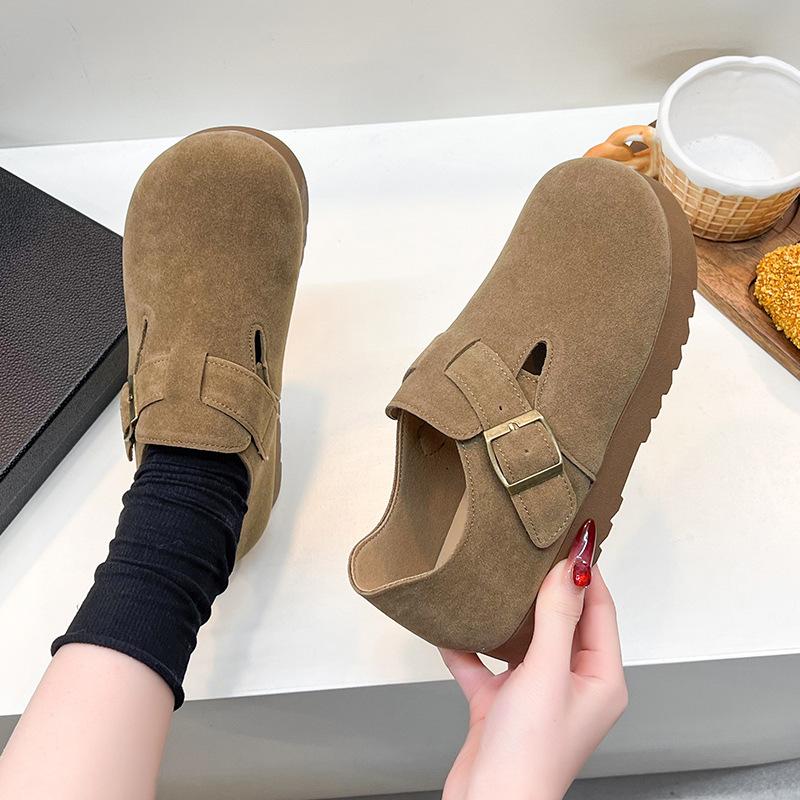 Британский ретро 2025 весна новинка корейская версия ленивые туфли на мягкой подошве удобные и универсальные туфли Doudou одинарные туфли женские