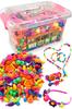(Official) Honey Art Beads 1500 Pieces Large Case Headband Set Beads That Connect Like Blocks Instructions Special Case Included