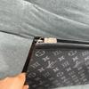 [Б/У] Louis Vuitton Pochette Voyage MM 'Черный холст Monogram Eclipse' - Очень хорошее состояние #1MGIBDF