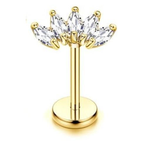 Bobisty 20G Плоские Серьги-гвоздики для Женщин Мужчин Позолоченные 14K Застежка-пуш-ин Хрящ Хеликс Козелок Пирсинг Носа Украшения