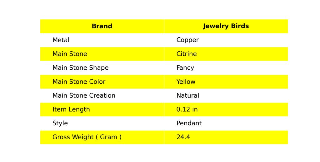 Цитрин Драгоценный камень Золотая отделка Юбилей Гальванопластический Подвеска на день рождения Ювелирное изделие V-118