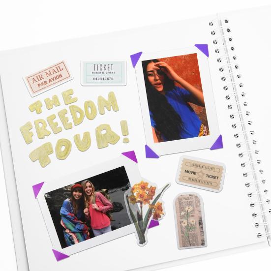 7-Inch Scrapbook Photo Album 40 Pages Twin-wire Binding DIY Hard Cover Spiral Wedding Travel Baby Shower Children