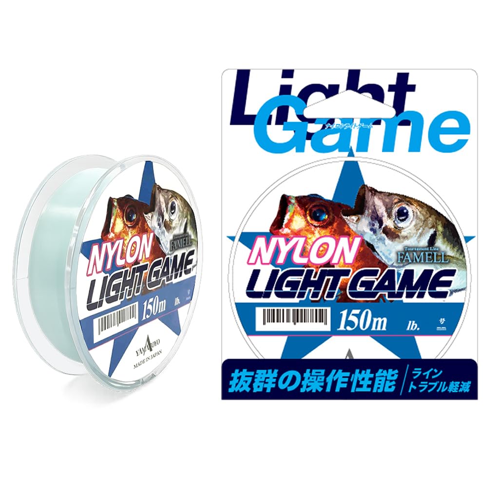 YAMATOYO Super Nylon Light Game Line, White Blue, 150 m, Size 0.6, 2 lb
