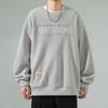 Толстовка с капюшоном Polar Fleece для мужчин, весна и осень, новый свободный топ с круглым вырезом для мальчиков, модный бренд, стальной принт, тяжелое пальто