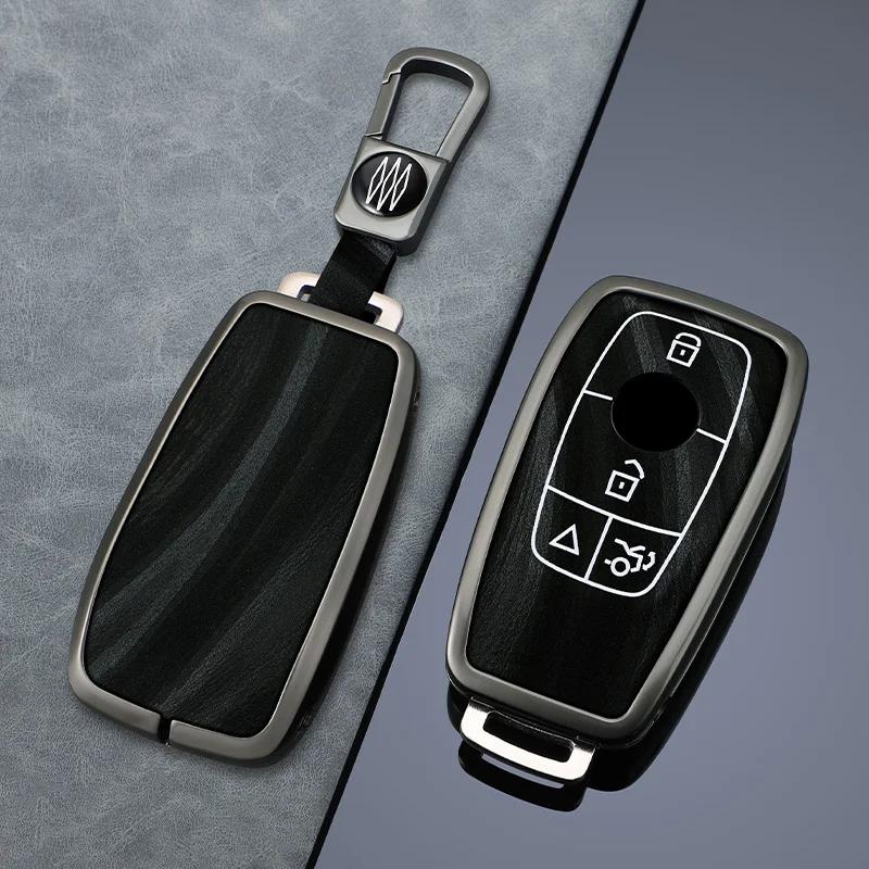 Styling Mouldings Zinc Alloy Car Remote Key Case Cover Shell For Mercedes Benz A C E S G Class GLC CLE CLA GLB GLS W177 W205 W21