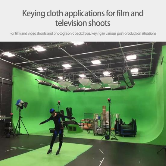 Green Screen Backdrop Soft Opaque Double Thickness Non-fading Washable Short Video Props Vertical Photo Background Screen Cloth Sci-Fi Effects