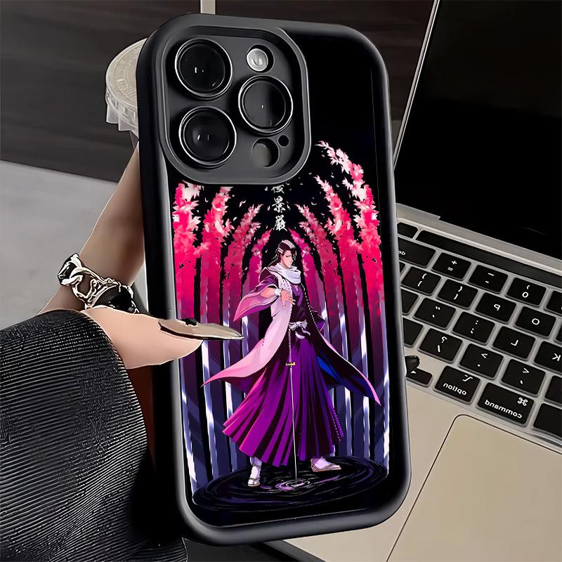 Чехол для телефона iPhone 17 Air 16E 15 16 Pro Max Bleach Кучики Бьякуя Чехол 14 Plus 13 12 Mini Мягкий Силиконовый Fundas