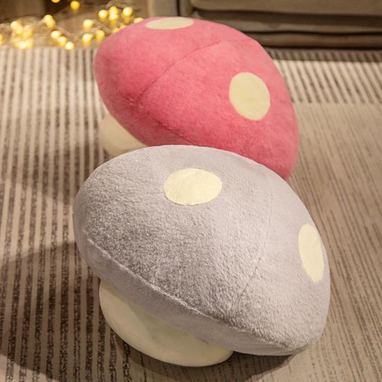 Декоративная подушка Мягкая удобная креативная яркая цветная плюшевая кукольная подушка с грибами, товары для дома