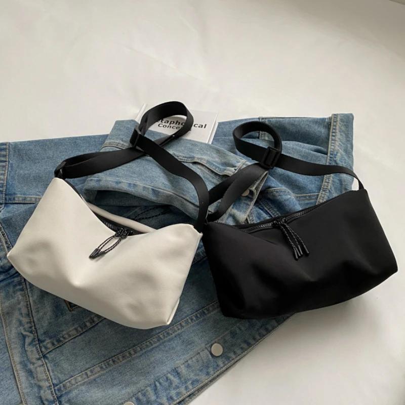 Casual Nylon Crossbody Bags for Women Large Capacity Women's Shoulder Bag Leisure Sports Dumpling Bag Men Travel Shopping Bag