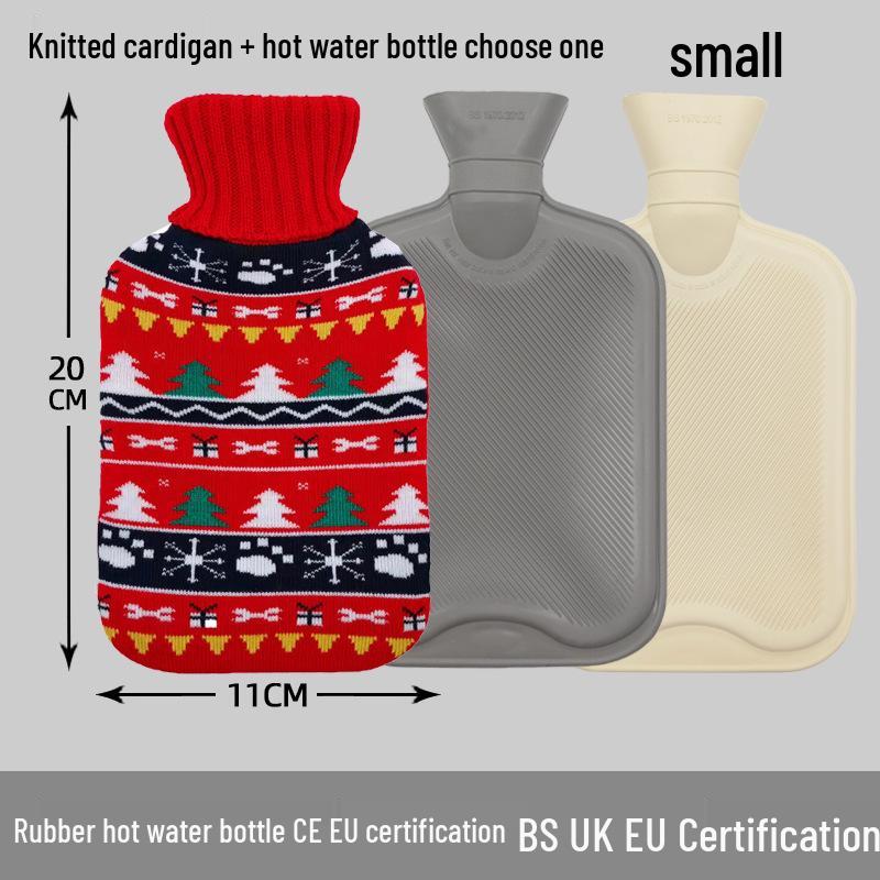 Explosion-Proof Hot Water Bottle: Rubber Design for Stomach and Feet, Long-Lasting Warmth
