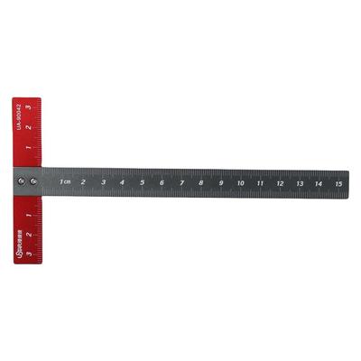 Серебристо-красная Т-образная квадратная линейка 6 дюймов Шкальная линейка Инструменты для DIY хобби моделирования