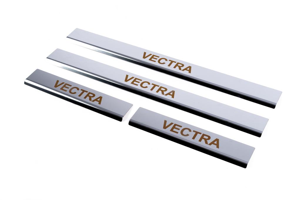 Door Sills Carmos (4 Pcs, Stainless Steel) for Opel Vectra B 1995-2002