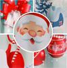 OWENIE Merry Christmas Shower Curtains for Bathroom, Winter Snowflake Funny Santa Claus Fabric Shower Curtain for Christmas Holi