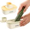 Garlic Grinder Tool Nutmeg Grater with Catcher Manual Ginger Grater Small Spice Chopper
