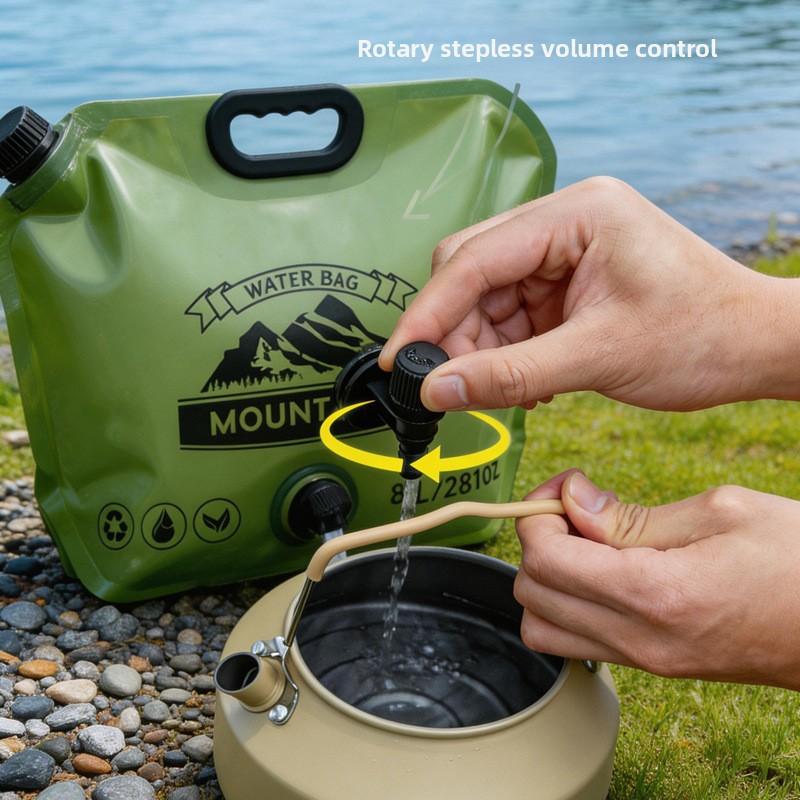 Outdoor Portable 8L Water Storage Bag Mountain Climbing Wild Fishing Foldable Travel Plastic Camping Essential Supplies