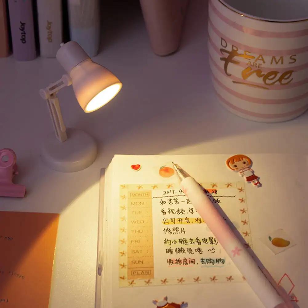 Мини-светильник для книг, складной светодиодный настольный светильник для чтения книг для домашней комнаты, компьютера, ноутбука, ночника, защита глаз