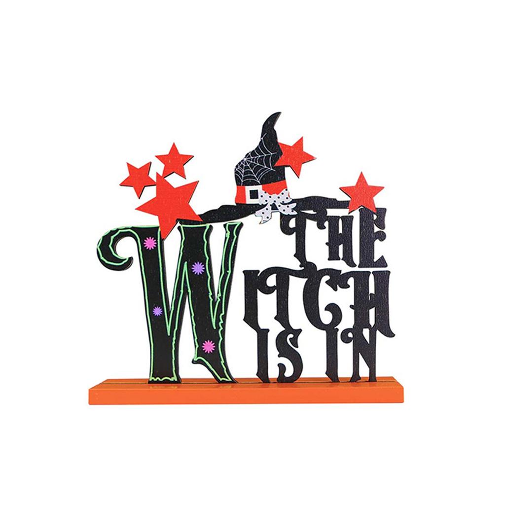 6 шт. Хэллоуин Дом Форма Украшения Праздничная вечеринка Атмосфера Макет Деревянные украшения Ремесла