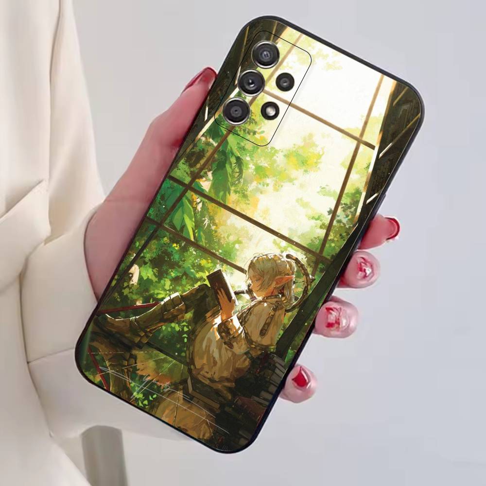 Аниме F-Frieren Милый Чехол для Телефона Черный Силикон Мягкий Для Samsung S25,S24,S21,S22,S23,S30,Ultra,S20,Plus,Fe,Lite